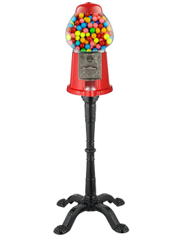 Great Northern 15-Inch Vintage Candy Gumball Machine And Bank With Stand