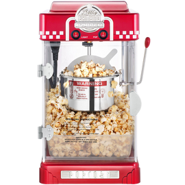 Great Northern Popcorn 2-1-2-Ounce Red Tabletop Retro Style Compact Popcorn Popper Machine With Removable Tray